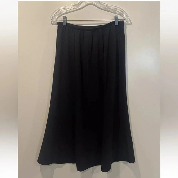 J. Jill Black Crepe A-Line Midi Skirt Career Womens Size XS (1518)‎ - Picture 5 of 8